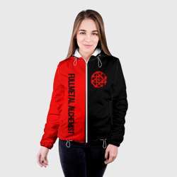 Женская куртка 3D Стальной алхимик - красная печать Альфонс - фото 2