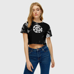 Женская футболка Crop-top 3D Знак Альфонса - белый - фото 2