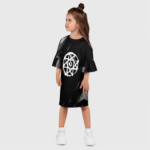 Детское платье 3D Знак Альфонса - белый, цвет 3D печать - фото 3
