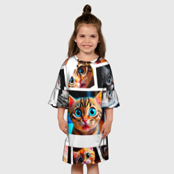 Детское платье 3D Котики фото  - фото 2