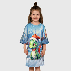 Детское платье 3D Морозный   дракон - фото 2