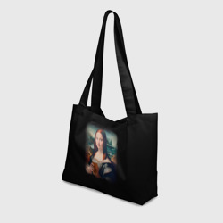 Пляжная сумка 3D Мона Лиза с пивком - фото 2