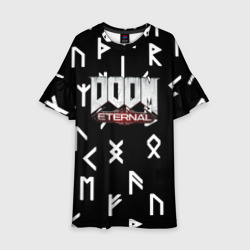 Детское платье 3D Doom Eternal mars symbol demon