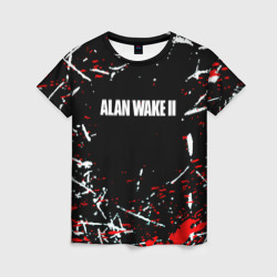 Женская футболка 3D Alan Wake 2 писатель