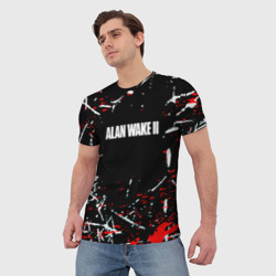 Мужская футболка 3D Alan Wake 2 писатель - фото 2