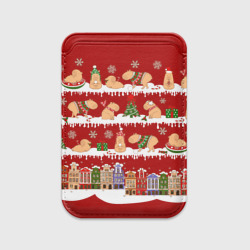 Картхолдер Magsafe магнитный Капибара с семьей на Новый год