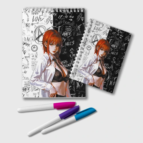 Блокнот Makima sexy in bra - Chainsaw man