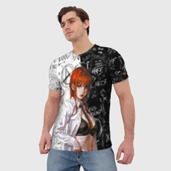 Мужская футболка 3D Makima sexy in bra - Chainsaw man - фото 2