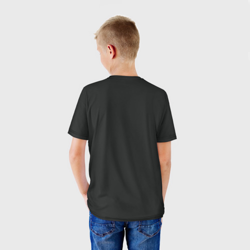 Детская футболка 3D с принтом Викинг - воин, вид сзади #2