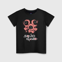 Чиби стражи - Игра в кальмара – Светящаяся детская футболка с принтом купить со скидкой в -20%