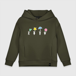 Детское худи Oversize хлопок Значки игры - Игра в кальмара