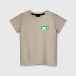 Номер 001 - Игра в кальмара – Светящаяся детская футболка с принтом купить со скидкой в -20%