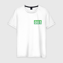 Светящаяся мужская футболка Номер 001 - Игра в кальмара