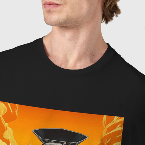 Мужская футболка хлопок Безумный Макс - мотор, цвет черный - фото 6