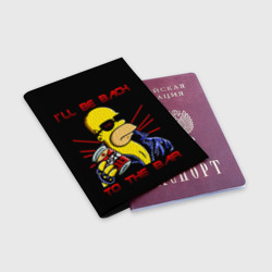 Обложка для паспорта матовая кожа Барминатор Гомер  - фото 2