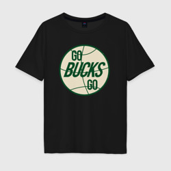 Мужская футболка хлопок Oversize Go bucks go