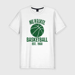 Мужская футболка хлопок Slim Milwaukee basketball 1968