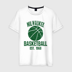 Milwaukee basketball 1968 – Мужская футболка хлопок с принтом купить со скидкой в -20%