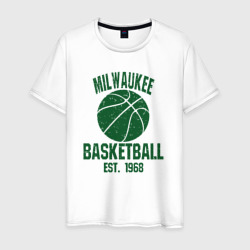 Milwaukee basketball 1968 – Футболка из хлопка с принтом купить со скидкой в -20%