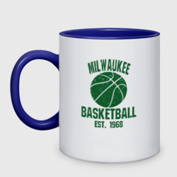 Кружка двухцветная Milwaukee basketball 1968