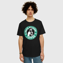 Мужская футболка хлопок Oversize Mean muggin coffee - фото 2