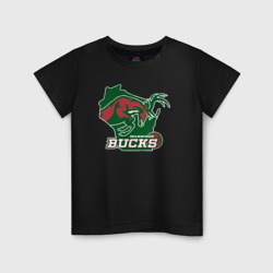 Детская футболка хлопок Milwaukee bucks