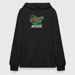 Худи SuperOversize хлопок Milwaukee bucks