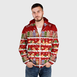 Мужская ветровка 3D Капибара на Новый год - фото 2