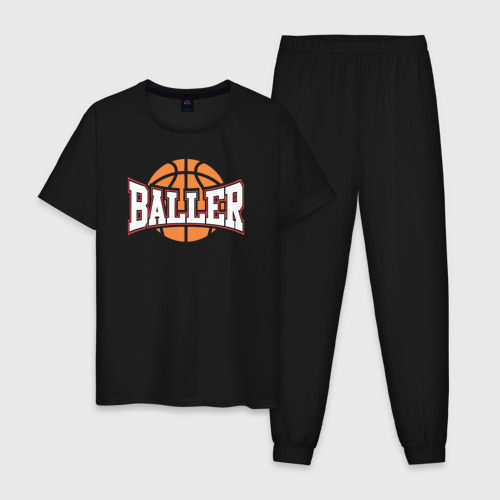 Мужская пижама хлопок Baller style, цвет черный