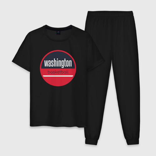 Мужская пижама хлопок Washington basketball, цвет черный
