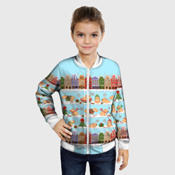 Детский бомбер 3D Капибара с семьей на прогулке - фото 2