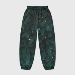 Женские джоггеры оверсайз 3D Ёлка и гирлянды
