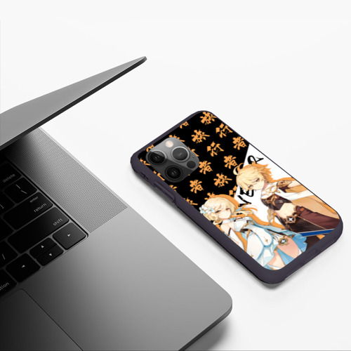 Чехол для iPhone 12 Pro с принтом Итэр и Люмин - Геншин Импакт, фото #4