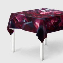 Фиолетовые и  розовые алмазы  – Скатерть 3D с принтом купить
