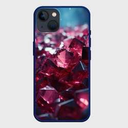 Фиолетовые и  розовые алмазы  – Чехол для iPhone 14 с принтом купить