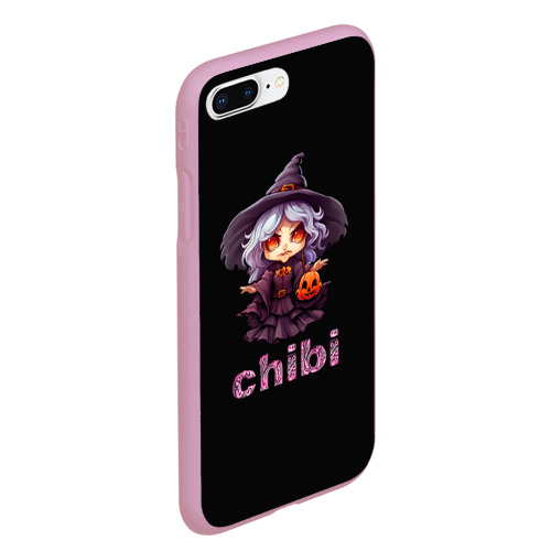 Чехол для iPhone 7Plus/8 Plus матовый Чиби ведьма, цвет розовый - фото 3