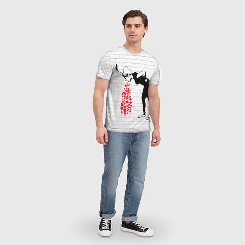 Мужская футболка 3D Девушку тошнит от любви, цвет 3D печать - фото 5
