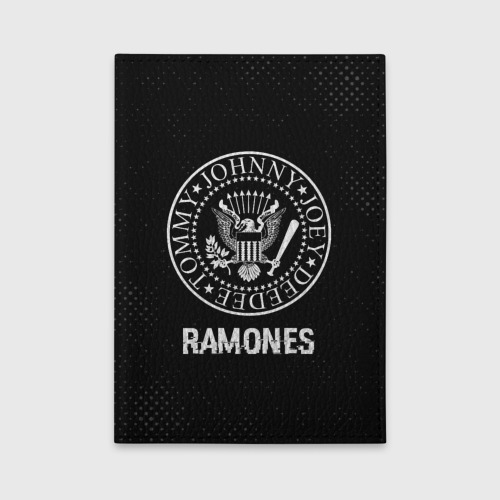 Обложка для автодокументов Ramones glitch на темном фоне