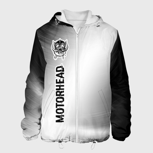 Мужская куртка 3D с принтом Motorhead glitch на светлом фоне по-вертикали, вид спереди #2