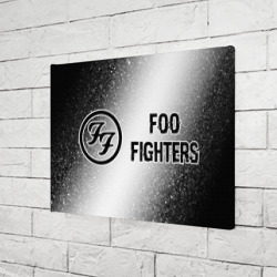 Холст прямоугольный Foo Fighters glitch на светлом фоне по-горизонтали - фото 2