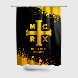 Штора 3D для ванной My Chemical Romance - gold gradient