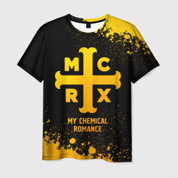 Мужская футболка 3D My Chemical Romance - gold gradient