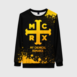 Женский свитшот 3D My Chemical Romance - gold gradient