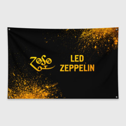 Флаг-баннер Led Zeppelin - gold gradient по-горизонтали