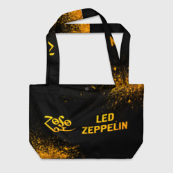 Пляжная сумка 3D Led Zeppelin - gold gradient по-горизонтали