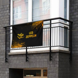 Флаг-баннер Led Zeppelin - gold gradient по-горизонтали - фото 2