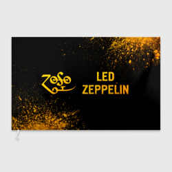 Флаг 3D Led Zeppelin - gold gradient по-горизонтали