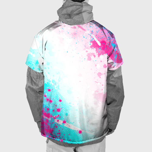 Накидка на куртку 3D Green Day neon gradient style вертикально, цвет 3D печать - фото 2