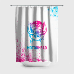 Штора 3D для ванной Motorhead neon gradient style