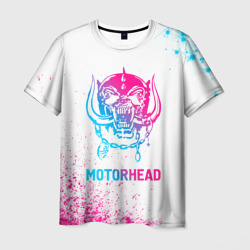 Мужская футболка 3D Motorhead neon gradient style